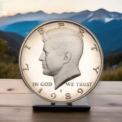 1989-S Kennedy Half Dollar Proof CN-Clad FAST SHIPPING - Image 1 of 4