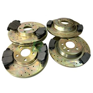 RANGE ROVER EVOQUE 2.2 TD4 NEW FRONT & REAR PERFORMANCE BRAKE DISCS & PADS KIT - Picture 1 of 6