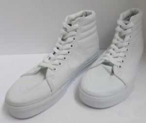 Vans SK8-Hi Canvas True White Skate Shoes Men 5.0 /Women 6.5 NWOB