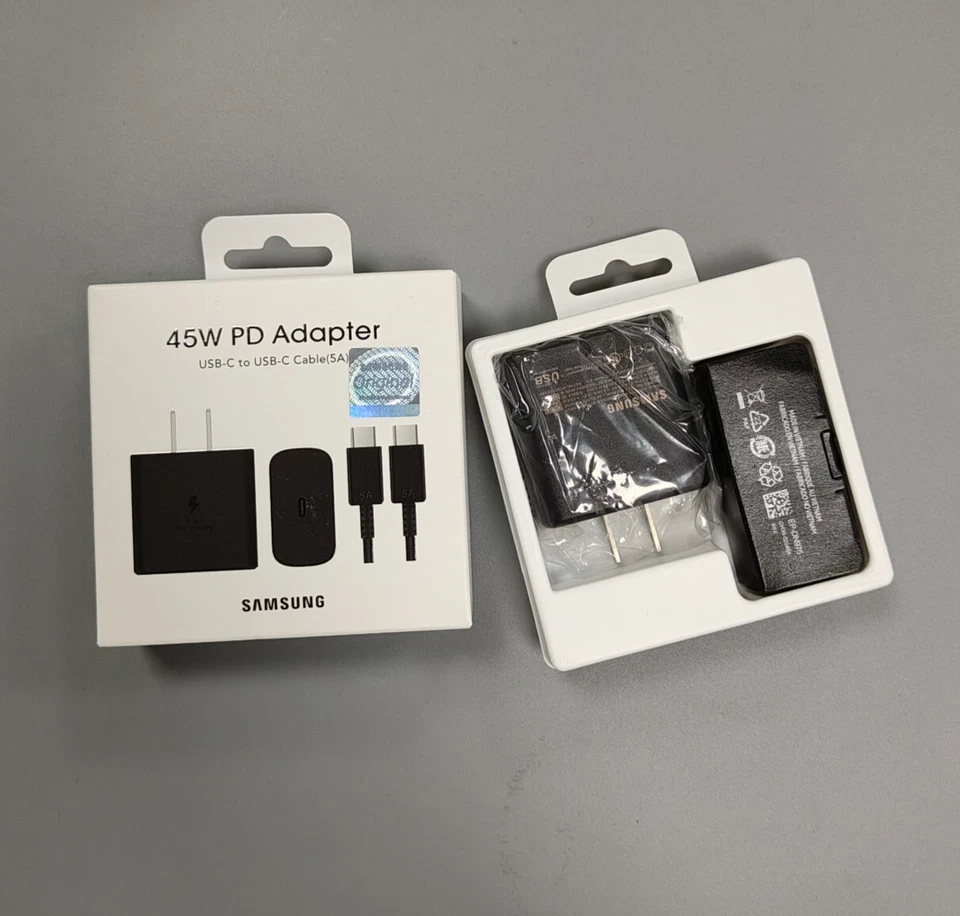 45W For Samsung Galaxy S23 22 21  Type-C Super Fast Charging Wall charger +Cable - Image 1 of 4