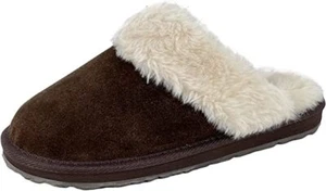 Clarks Womens Open Back Suede Leather Comfort Clog Slipper JMS0583C - Plush - Picture 1 of 6