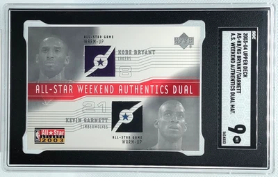 Kobe Bryant GARNETT SGC 9 Patch 2003-04 UD Authentics ALL-Star Weekend Warm-Up - Image 1 of 4