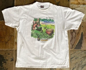 T-shirt vintage stazione centrale Colorado uomo XL bianca grafica casinò St. Patricks - Foto 1 di 5