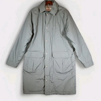 L.L Bean Jacket Men's M Stadium Parka Overcoat Wool Lined Full-Zip Snap-Button - Image 1 of 4