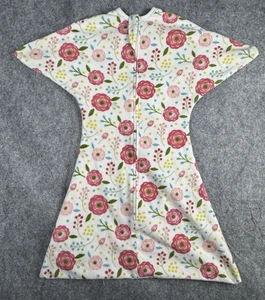 Zipadee Zip Fleece Swaddle Baby Girl Sleep Sack Floral Pink Medium 6-12 Months - Picture 1 of 10