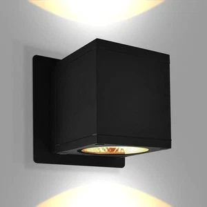 Luxrite Outdoor LED Cube Wall Light 3CCT 3000K-5000K 18W Aluminum IP65 ETL - Picture 1 of 7