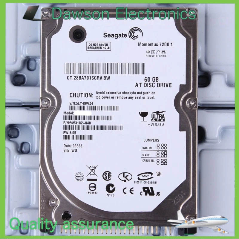 For Seagate Momentus ST96023A 60 GB 7200 RPM 2.5" HDD PATA IDE Hard Drive Laptop - Image 1 of 1