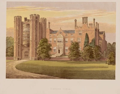 Kirtling Tower im Abendlicht, um 1880, Lith. Realismus Unbekannt (19.Jhd) - Bild 1 von 4