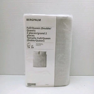 IKEA BERGPALM Full Double Queen Duvet And 2 Pillowcase Ticking Stripe 104.231.84 - Picture 1 of 4