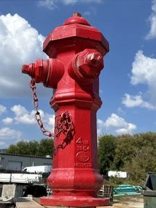 LOT OF ONE LUDLOW FIRE HYDRANT HEAD 1954 “Troy NY 4in Trademark Patented” - Picture 1 of 11