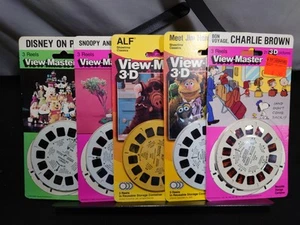Vintage Viewmaster 3D Reels 5 New Sealed Alf Snoopy Muppets Disney Charlie Brown - Picture 1 of 12