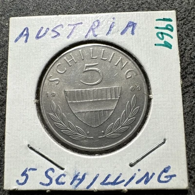 1969 Austria 5 Schilling coin - Great Condition. AU Non Magnetic - Image 1 of 4