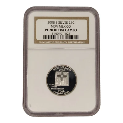 2008 S New Mexico Silver NGC PF 70 ULTRA CAMEO 7B - Image 1 of 2