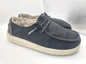 Hey Dude Wendy Youth Linen Black - EUR 32 US Size Kid's 13 - Picture 1 of 5