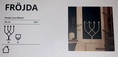 IKEA FROJDA LED 4 Arm Candelabra Metal White LED Lamp Christmas light 805.839.18 - Image 1 of 4