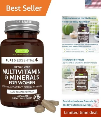 Multivitamínico Metilado Igennus para Mujer - 180 Comprimidos, Halal y Alta Potencia Foto 1 de 4