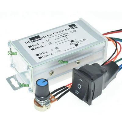 DC Motor Speed Controller DC 9-60V Pulse Width Modulation Regulator 20A 1200W... - Image 1 of 4