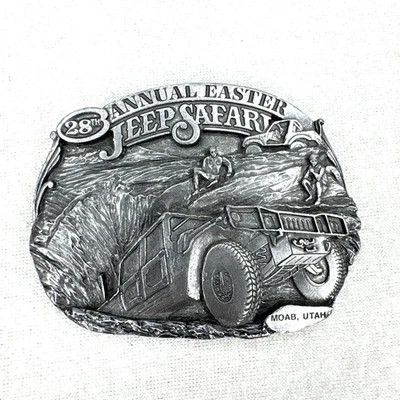 Vintage 28th Annual Easter Jeep Safari Belt Buckle 1995 Moab Limited Ed #155/500 - Image 1 of 4
