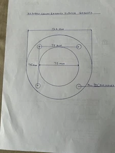 GLENWOOD MARINE WATER COOLED EXHAUST MANIFOLD FLANGE GASKETS - Picture 1 of 1