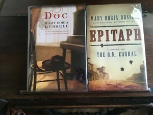 DOC & EPITAPH by Mary Doria Russell, SIGNED, 1st ed/1st prints HCDJs - Picture 1 of 9