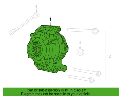 GENUINE MOPAR CHRYSLER 300 DODGE CHALLENGER 11-23 5.7 HEMI ALTERNATOR 04801866AC - Image 1 of 3
