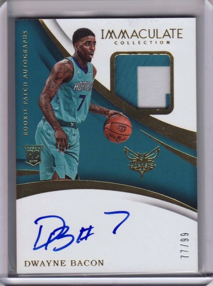 2017-18 Immaculate Dwayne Bacon Hornets RPA RC Patch Auto 77/99 - Image 1 of 1