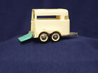 Vintage Hubley Tiny Toys Horse Trailer - White with aqua rear gate