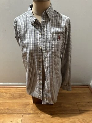Camisa de vestir elástica de manga larga de la Asociación Polo de Estados Unidos para hombre talla mediana Foto 1 de 4