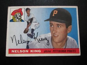 NELSON KING 1955 TOPPS ROOKIE BASEBALL CARD # 112 GD - Picture 1 of 12