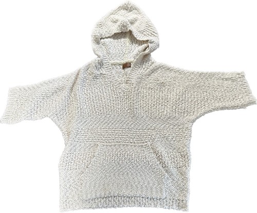 OFF WHITE POL Maglione Collo a V Crema Felpa con cappuccio Medium Maniche 3 4