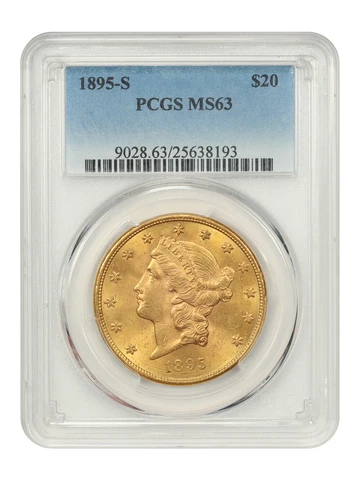 1895-S $20 PCGS MS63 Cover