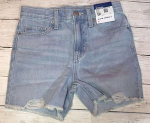 Old Navy Girls High-Rise Slouchy Strait Built-In Tough Jean shorts Size 8 - Picture 1 of 4