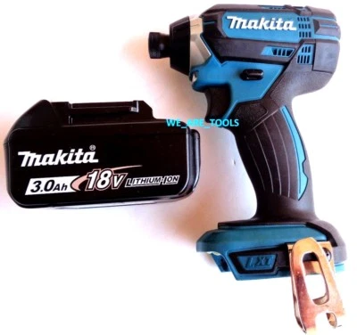 Nuevo Destornillador de Impacto Makita 18V XDT11 Inalámbrico 1/4", (1) Batería BL1830B 18 Voltios LXT Foto 1 de 4