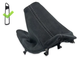 HANDBREMSMANSCHETTE FUR BMW F30 F31 HANDBREMSSACK ALCANTARA NAHT GRAU + RAHMEN - Afbeelding 1 van 4