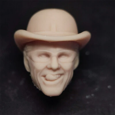 1/12 Scale The Riddler Jim Carrey Head Sculpt Unpainted Fit 6" ML Figure A Style - Image 1 of 3