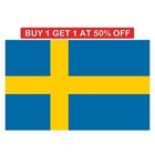 Team Sweden Swedish Flag 5x3Ft Football World Cup Supporter Flag Decoration 