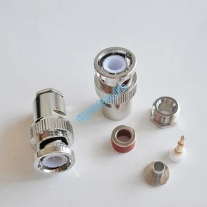 5Pcs BNC Male Plug Clamp For RG58 RG142 LMR195 RG400 Cable RF Coax Connector - Picture 1 of 7