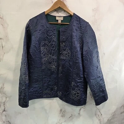 Chaqueta Chicos Mujer Mediana 1 Azul Verde Azul Marino Topper Abierto Cachemira Artesanal Ropa Artística  Foto 1 de 4