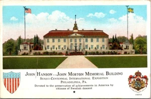 John Hanson JOHN MORTON MEMORIAL BUILDING Philadelphia, PA EXPO Postal - Imagen 1 de 2