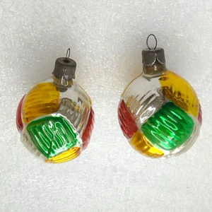 2 palline antiche uniche vintage in vetro argento addobbi natalizi decorazion... - Foto 1 di 4