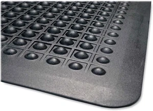 Joe Flex Step Anti-fatigue Mat - Black Rubber 35" X 23" - Picture 1 of 4