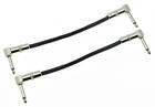 2-Pack Black Right Angle 20cm Mono Guitar Effect Pedal Cable Effects Patch Cord