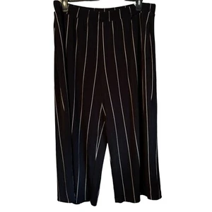 Banana Repic Womens Wide Leg Pants XL Black & White Striped - Picture 1 of 12