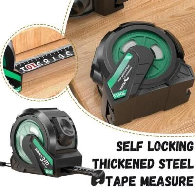 3-10M Metric Measuring Tape Self Locking Fluorescent Tape Measure Steel S9A2 - Image 1 of 4