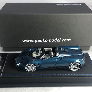 1/43 Scale Peako Model Pagani Huayra Roadster Blue Carbon
