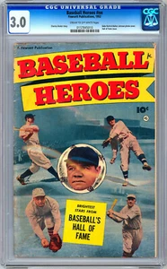 BASEBALL HEROES #NN CGC 3.0 *BABE RUTH & WALTER JOHNSON PHOTO CVR* FAWCETT 1952 - Picture 1 of 5