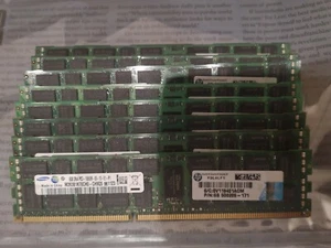 64GB lot of 8x Samsung 8GB 2Rx4 PC3-10600R Server RAMs, HPE P/N:500205-171 - Picture 1 of 3
