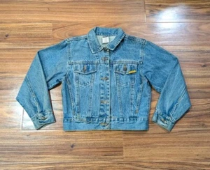 Vintage 90s Jordache Denim Jean Trucker Jacket Light Wash Youth Medium Womens XS - Picture 1 of 7