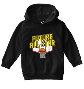 Future All Star - Basketball Player Hoops Court Sports Toddler/Youth Hoodie - Picture 1 of 12