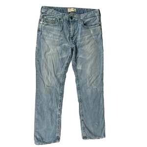 Big Star Jeans Mens 36 Regular Blue Pioneer Boot Cut Light Wash Distressed P58 - Picture 1 of 13